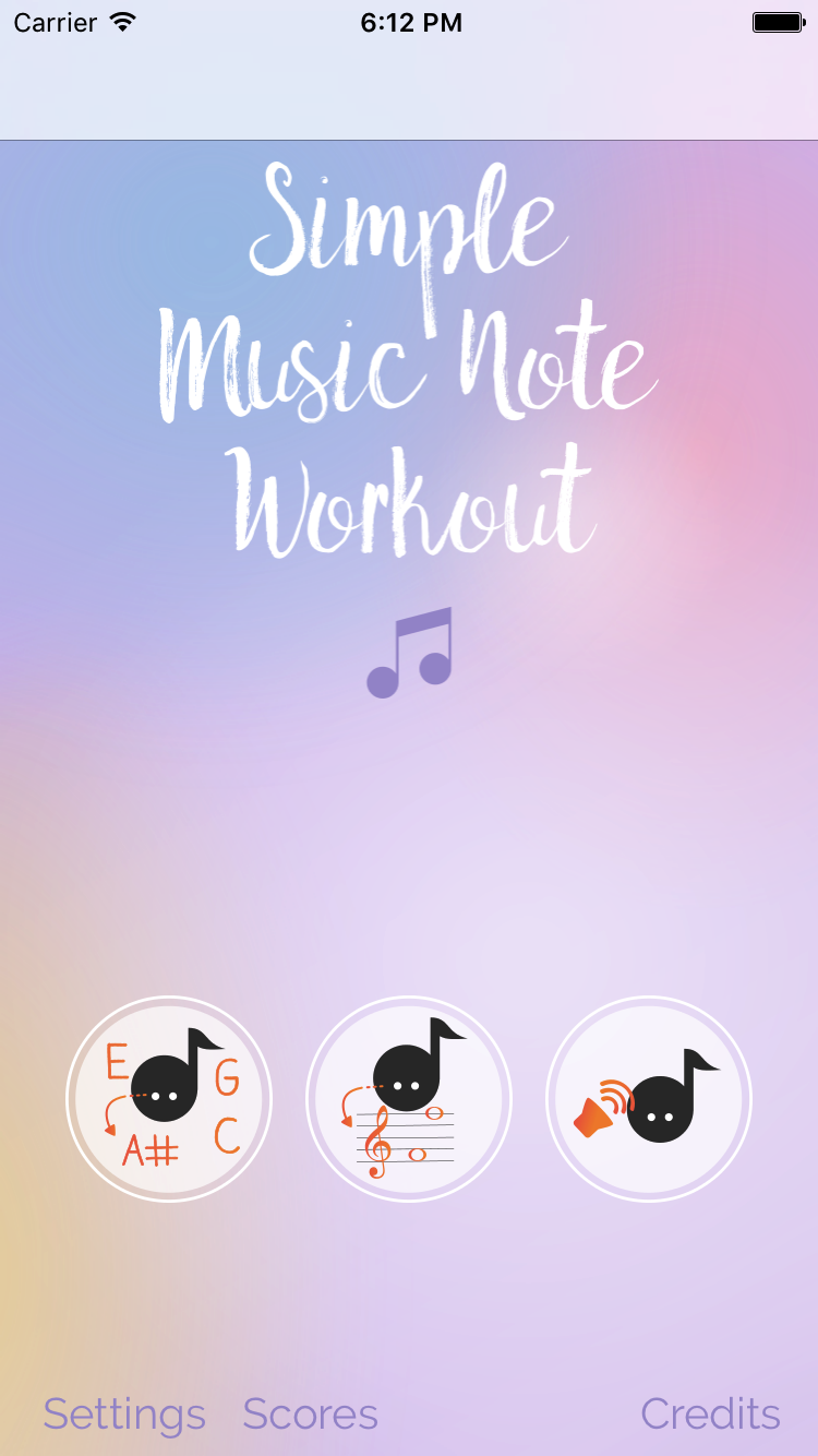 Simple Music Note Workout application Screenshot 1